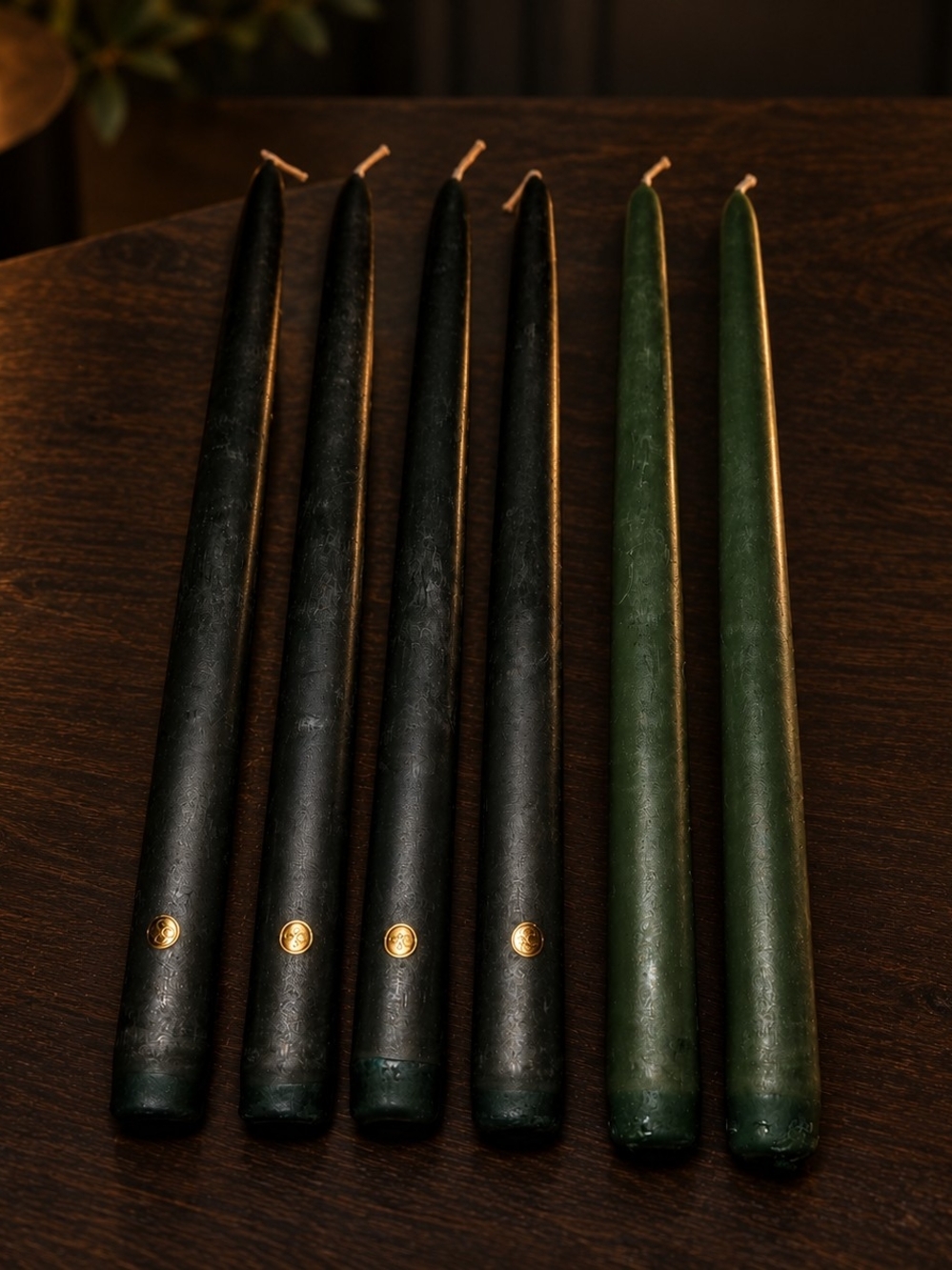 6 Vintage Colonial Candle of Cape Cod 12" Taper Six Candles Unscented (4 Black)